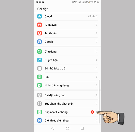 Vào cập nhật